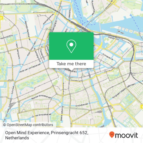 Open Mind Experience, Prinsengracht 652 Karte