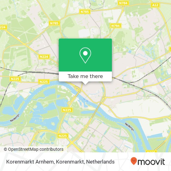 Korenmarkt Arnhem, Korenmarkt Karte