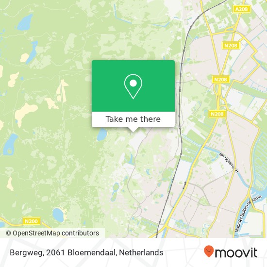 Bergweg, 2061 Bloemendaal Karte