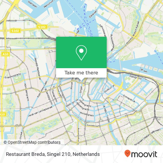 Restaurant Breda, Singel 210 map