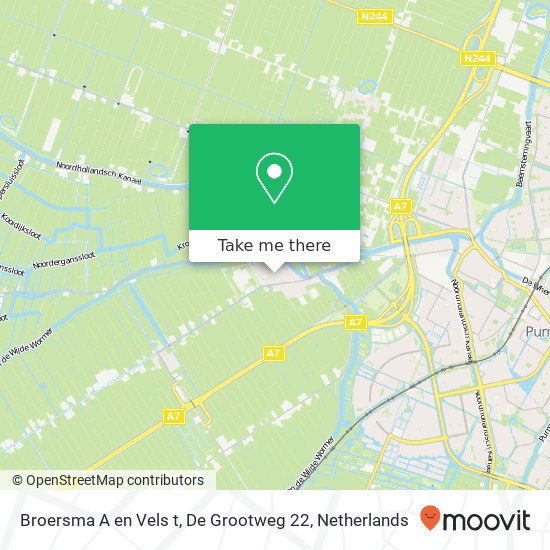 Broersma A en Vels t, De Grootweg 22 map