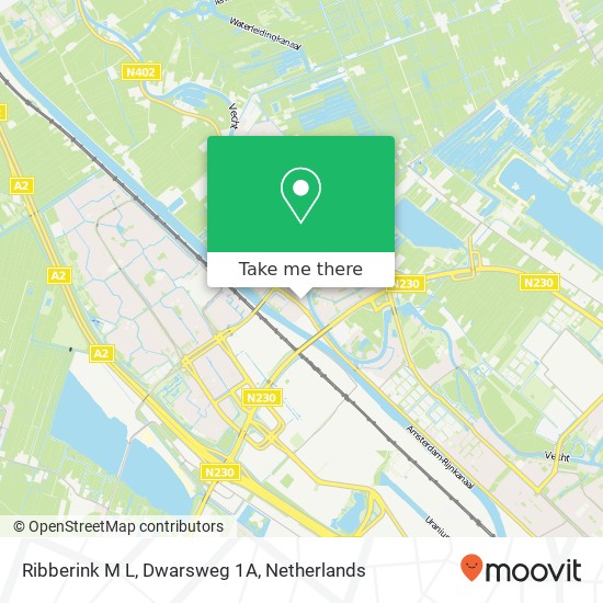 Ribberink M L, Dwarsweg 1A map