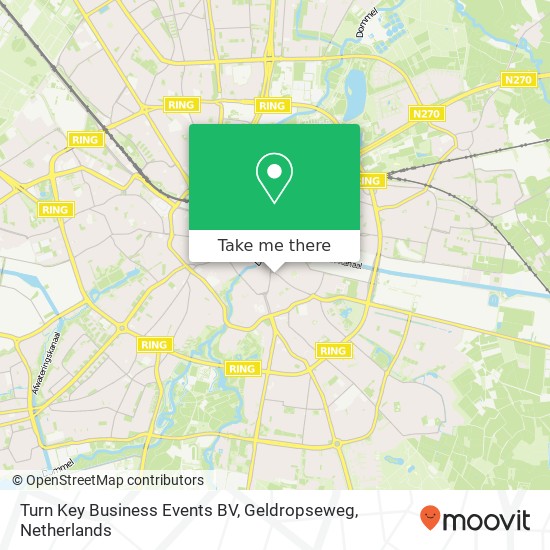 Turn Key Business Events BV, Geldropseweg Karte