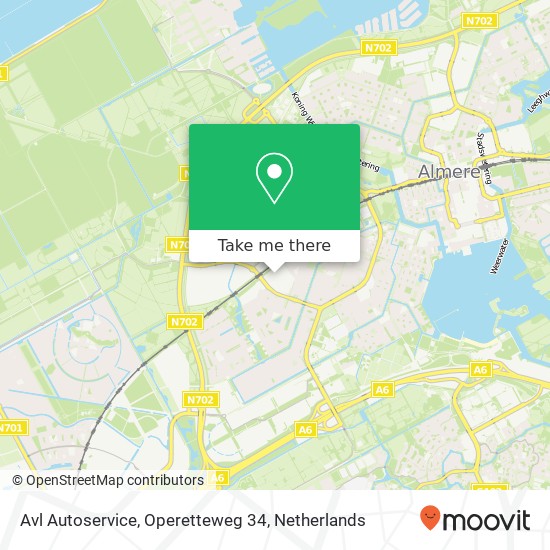 Avl Autoservice, Operetteweg 34 map