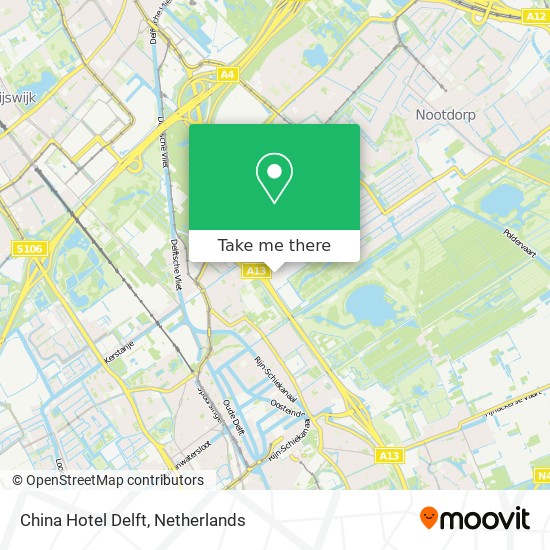 China Hotel Delft map