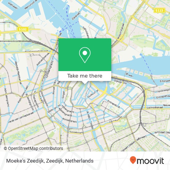 Moeke's Zeedijk, Zeedijk map