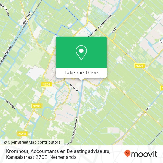 Kromhout, Accountants en Belastingadviseurs, Kanaalstraat 270E map