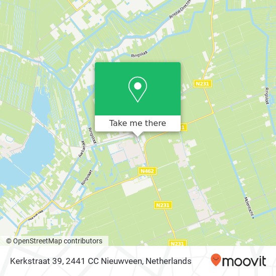 Kerkstraat 39, 2441 CC Nieuwveen map