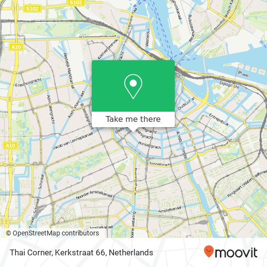 Thai Corner, Kerkstraat 66 map