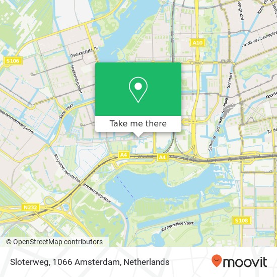 Sloterweg, 1066 Amsterdam Karte