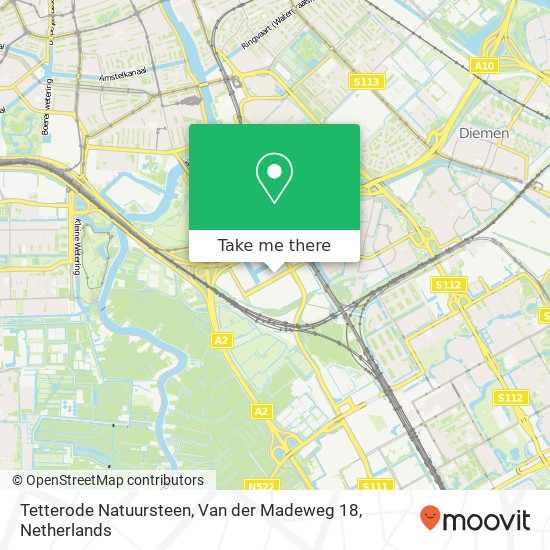 Tetterode Natuursteen, Van der Madeweg 18 map