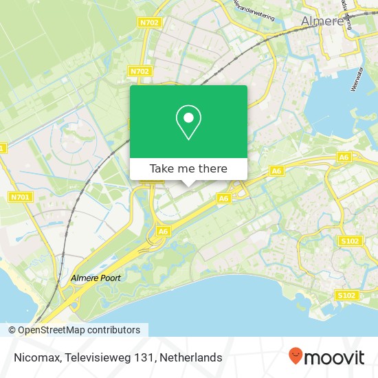 Nicomax, Televisieweg 131 map