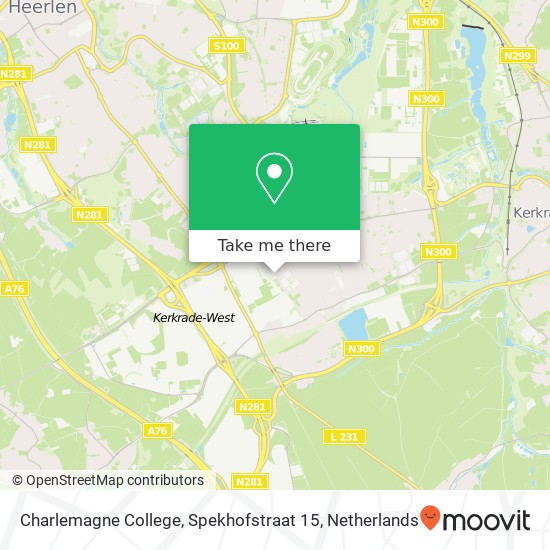 Charlemagne College, Spekhofstraat 15 map