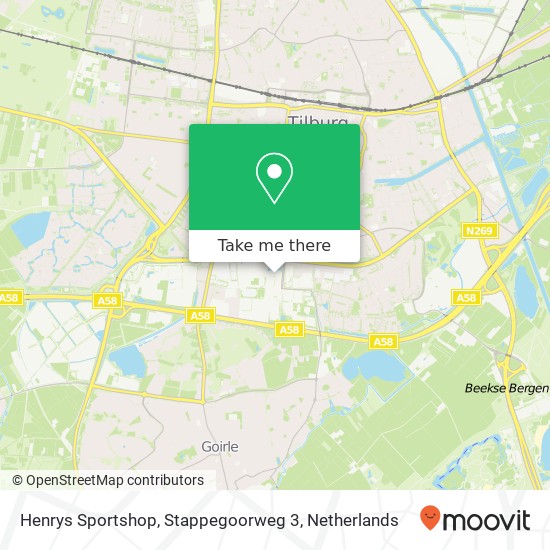 Henrys Sportshop, Stappegoorweg 3 Karte