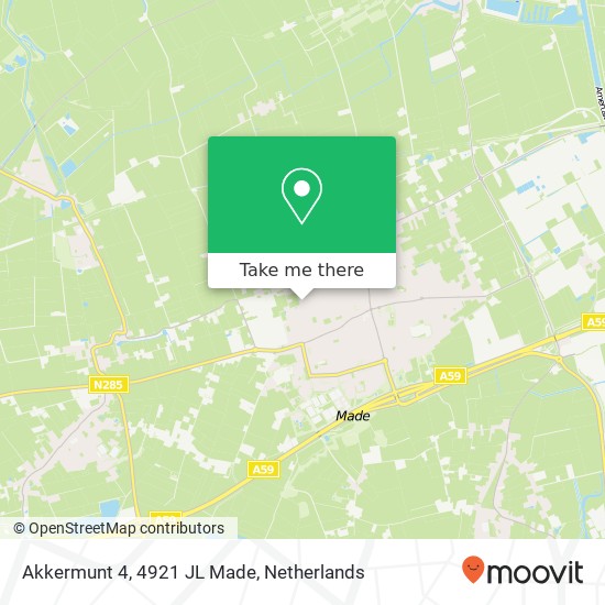 Akkermunt 4, 4921 JL Made map