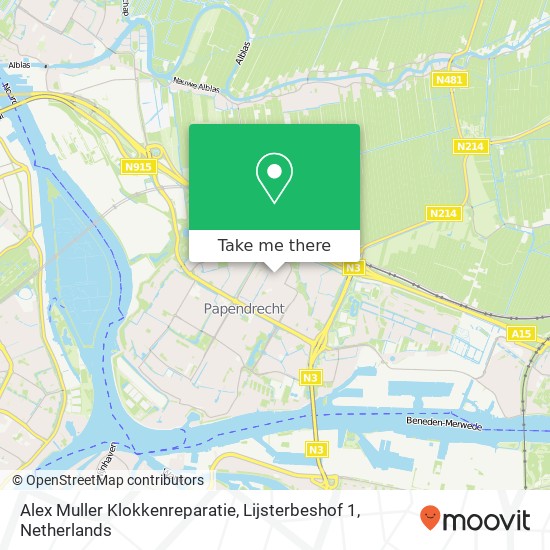 Alex Muller Klokkenreparatie, Lijsterbeshof 1 map