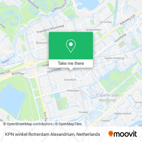 to get to KPN winkel Rotterdam Alexandrium in Rotterdam by Bus, Metro, Train
