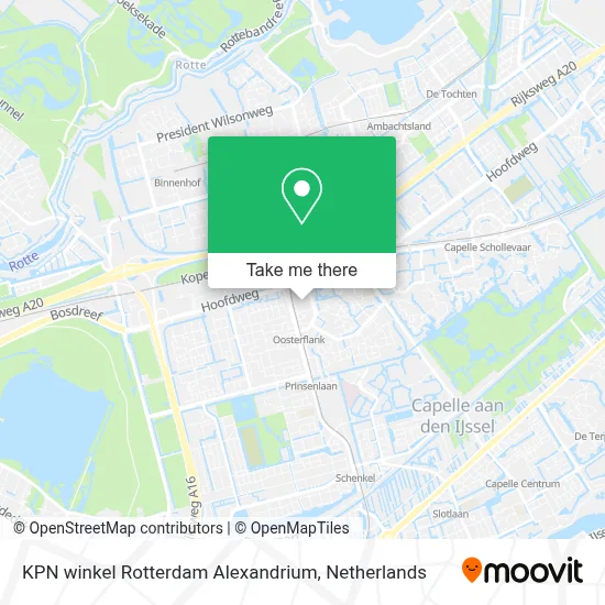 KPN winkel Rotterdam Alexandrium map