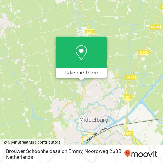 Brouwer Schoonheidssalon Emmy, Noordweg 268B map