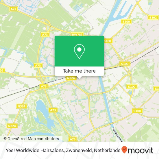 Yes! Worldwide Hairsalons, Zwanenveld map