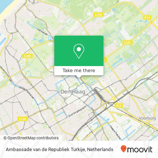 Ambassade van de Republiek Turkije map