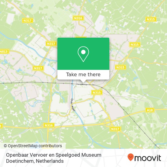 Openbaar Vervoer en Speelgoed Museum Doetinchem map