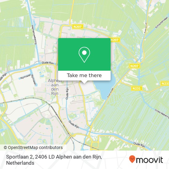 Sportlaan 2, 2406 LD Alphen aan den Rijn map