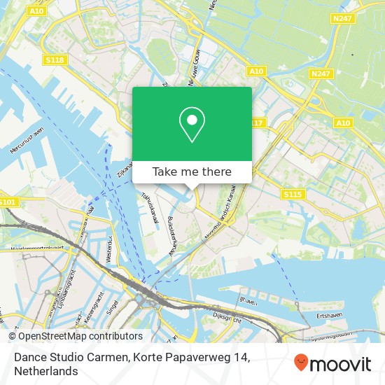 Dance Studio Carmen, Korte Papaverweg 14 Karte