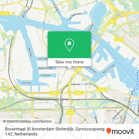 Bouwmaat Xl Amsterdam Sloterdijk, Gyroscoopweg 142 map