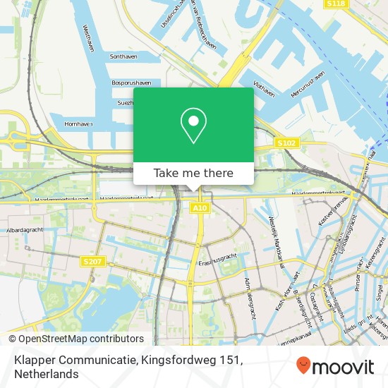 Klapper Communicatie, Kingsfordweg 151 map