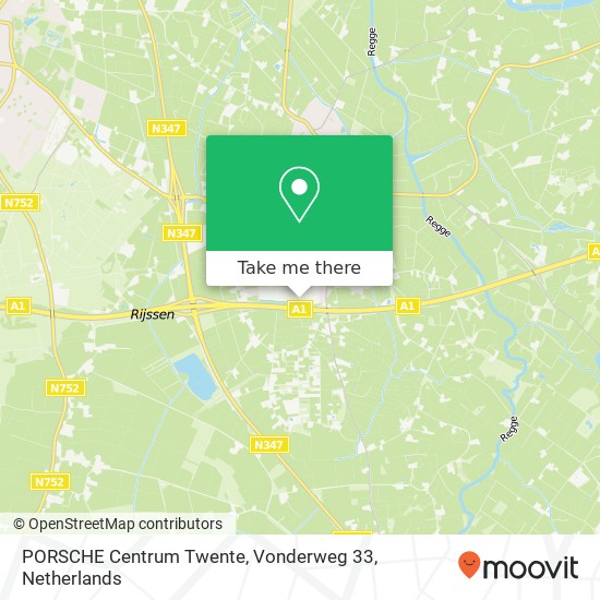 PORSCHE Centrum Twente, Vonderweg 33 map