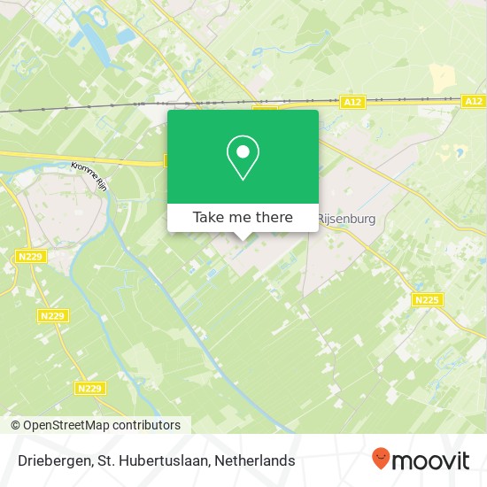 Driebergen, St. Hubertuslaan map