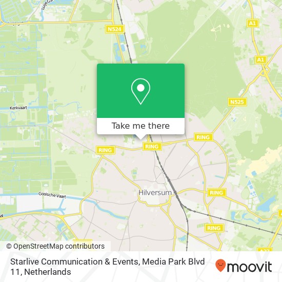 Starlive Communication & Events, Media Park Blvd 11 Karte