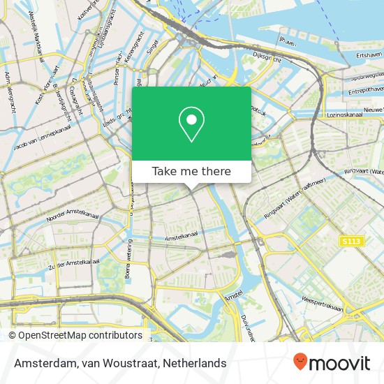 Amsterdam, van Woustraat map