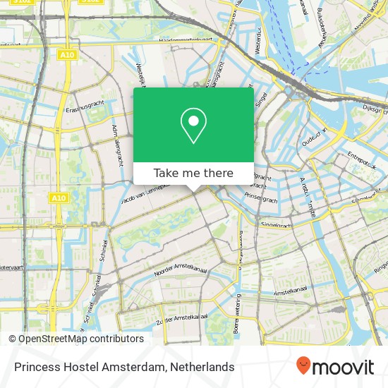 Princess Hostel Amsterdam map