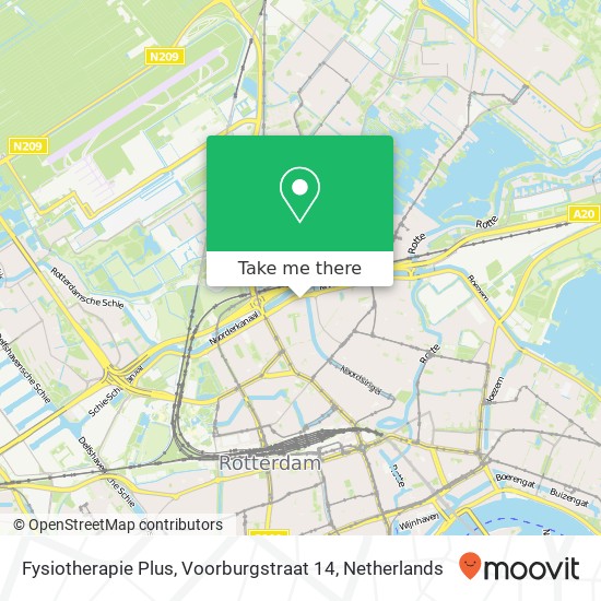 Fysiotherapie Plus, Voorburgstraat 14 map