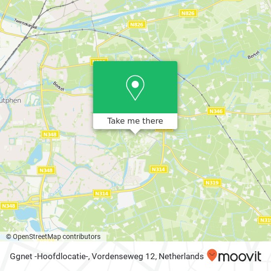 Ggnet -Hoofdlocatie-, Vordenseweg 12 map