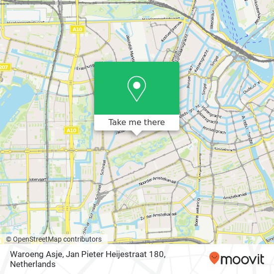 Waroeng Asje, Jan Pieter Heijestraat 180 map