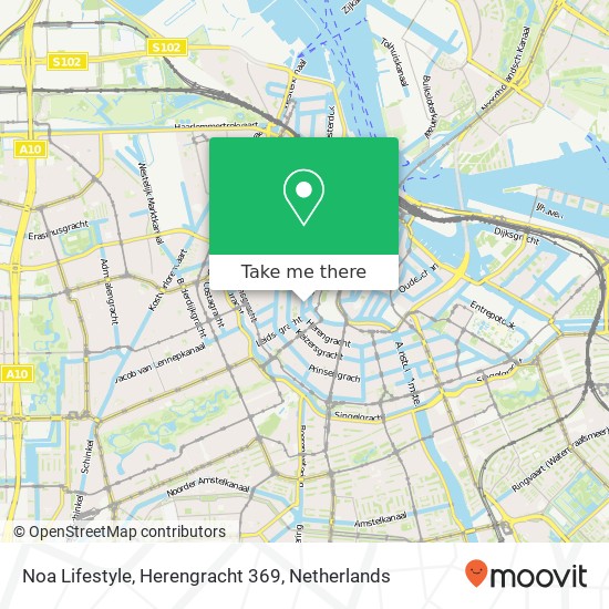 Noa Lifestyle, Herengracht 369 map