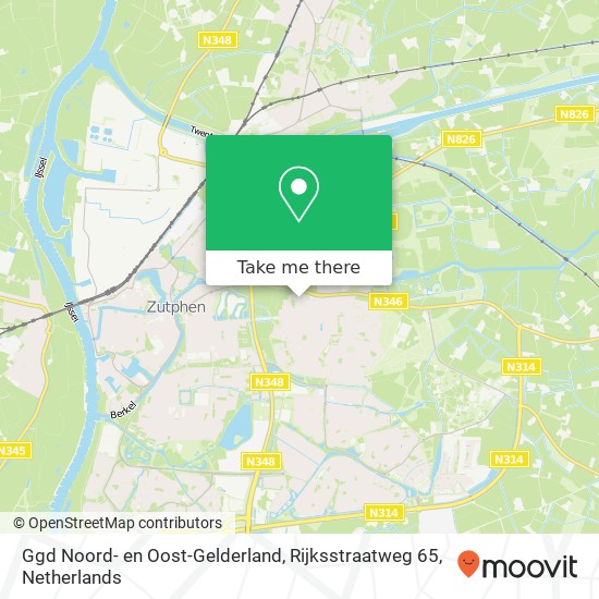 Ggd Noord- en Oost-Gelderland, Rijksstraatweg 65 map