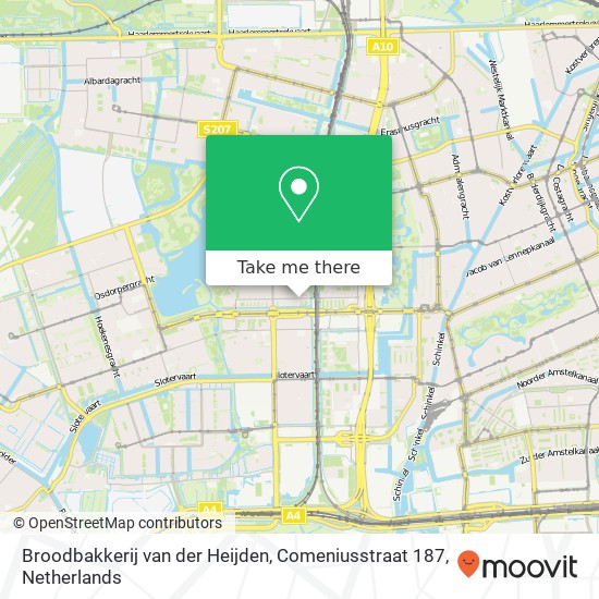 Broodbakkerij van der Heijden, Comeniusstraat 187 map