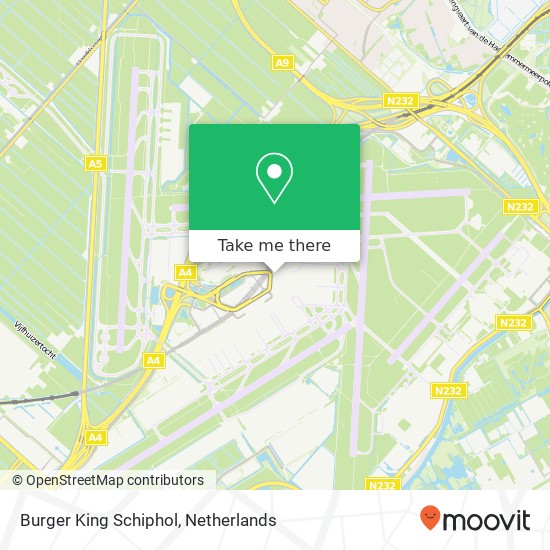 Burger King Schiphol map