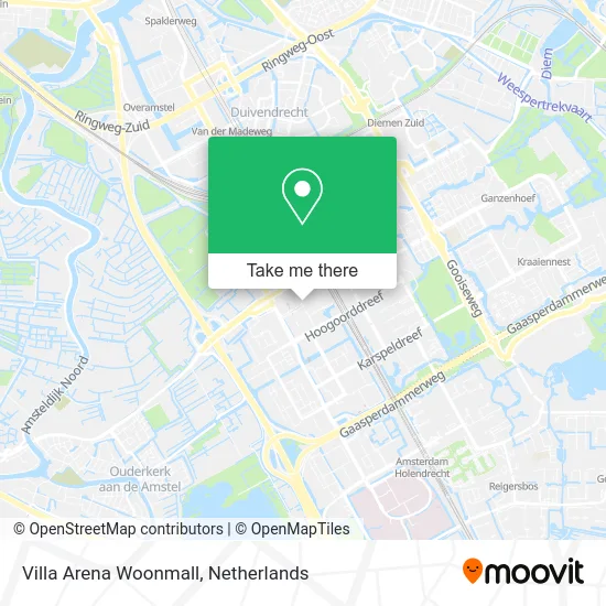 Villa Arena Woonmall map