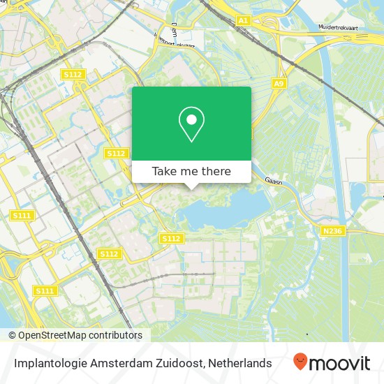 Implantologie Amsterdam Zuidoost map