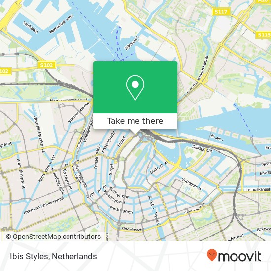 Ibis Styles, Martelaarsgracht 10 map