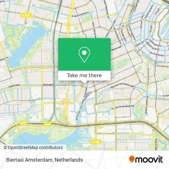 Biertaxi Amsterdam map