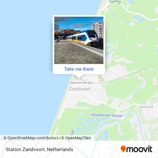 Station Zandvoort map