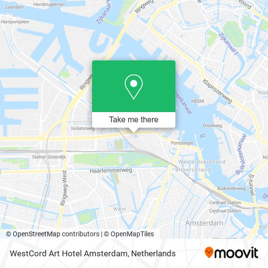 WestCord Art Hotel Amsterdam Karte
