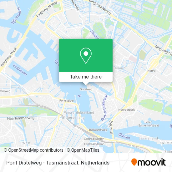 Pont Distelweg - Tasmanstraat map