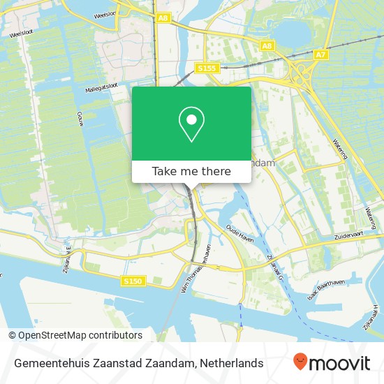 Gemeentehuis Zaanstad Zaandam map